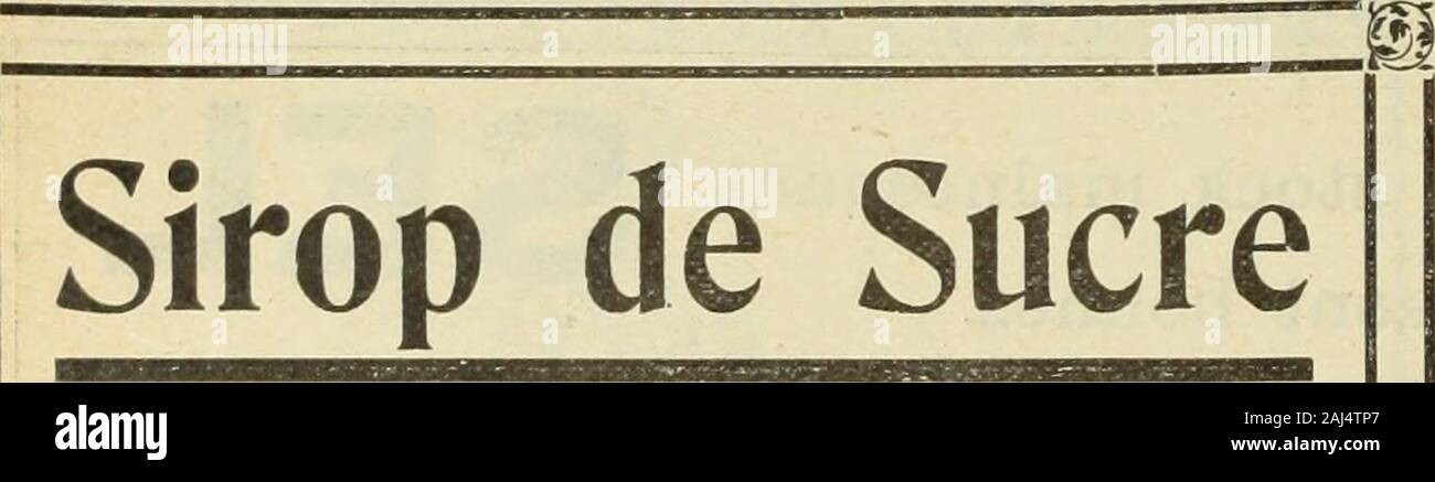 Le quincaillier (Juillet-Decembre 1905) . Feuille d'érable-esc 48, boîtes 15c 1 lb. San Empols 1,25jouet. La CST Caisses 60 paquets §. 5c 2,40 Caisses 60 paquets k 10c 4,76 Eagle Borax La doz Caisses 60 paquets, 6 oz 45 caisses 60 paquets, 1 lb 90 escompte 5  % sur toutes marchandisee cafe Frette sur 5 Esc. L'EMPIRE TOBACCO CO. MO.NTREAL Tabacs d chlquer La to Bobs 6s et 12s 45 12s 46 Monnaie vieux Fox 12s 48 Rouleau payer 7Js 56 Tabacs d fumer. Rosebud 46 Empire Ivy 61 7s 60 8. H. & A. S. EWING. Montréal Poudre d Pate Vienne La doz Canistre de 1 lb 2,25 Canlstre dfc V2 lb 1.26 Canistre de i/4 lb 0,76 Paquets Banque D'Images