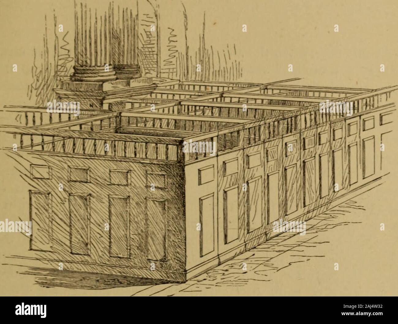 Annales de la chapelle du roi à partir de l'âge de la Nouvelle Angleterre puritaine à aujourd'hui . Rails de bancs. 1694. Chapitre IV. L'EGLISE SE ROCOV Banque D'Images