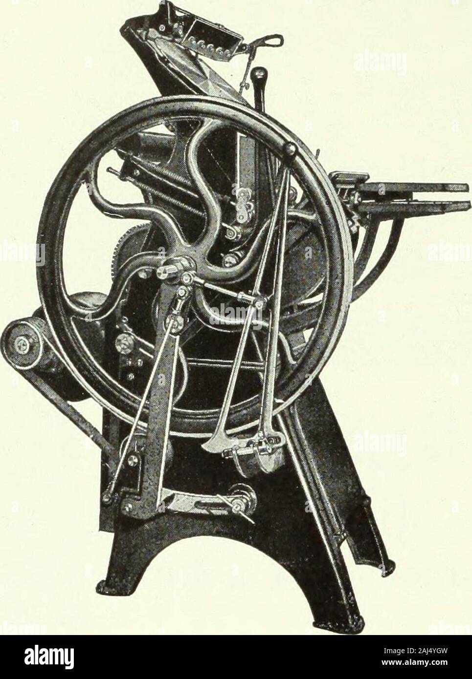 Canadian Printer & publisher . Dites que vous avez vu cela dans l'imprimante et l'ÉDITEUR Imprimeur et éditeur pour le petit travail économiquement et Quicl^ly fait- LA PERLE PRESSE. Six Points forts de la perle, appuyez sur 1. Pas de vitesse limitée. Peut être exécuté par footpower 2 500 par heure, et assez facilement. Avec elec tric-ou la puissance de la vapeur appliqué cette vitesse peut être con-siderably dépassée sur des tirages courts. 2. Opération facile-^andfree étant parfaitement équilibré de tous les requiresthe la perle fer superflu d'énergie minimum pour l'opération. C'est simple coup de pied. Une splendide appuyez sur pour forcer à l'ap-prentices. 3. La durabilité-dureront une lifeti Banque D'Images