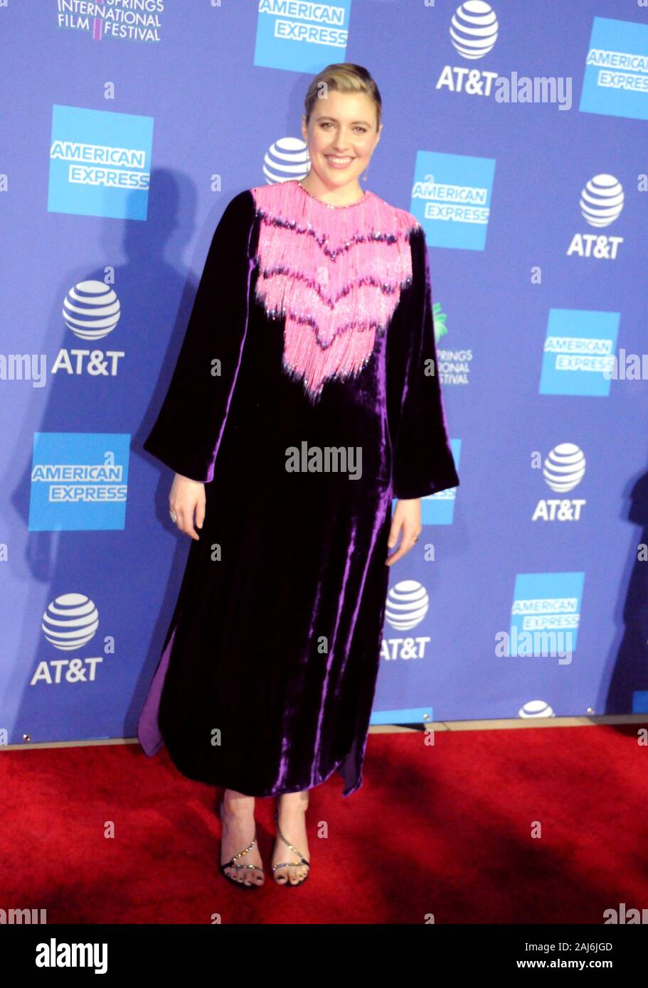 Palm Springs, Californie, USA 2 Janvier 2020 Greta Gerwig directeur assiste à 2020 Festival International du Film de Palm Springs Film Awards Gala le 2 janvier 2020 à Palm Springs Convention Center de Palm Springs, Californie, USA. Photo de Barry King/Alamy Live News Banque D'Images