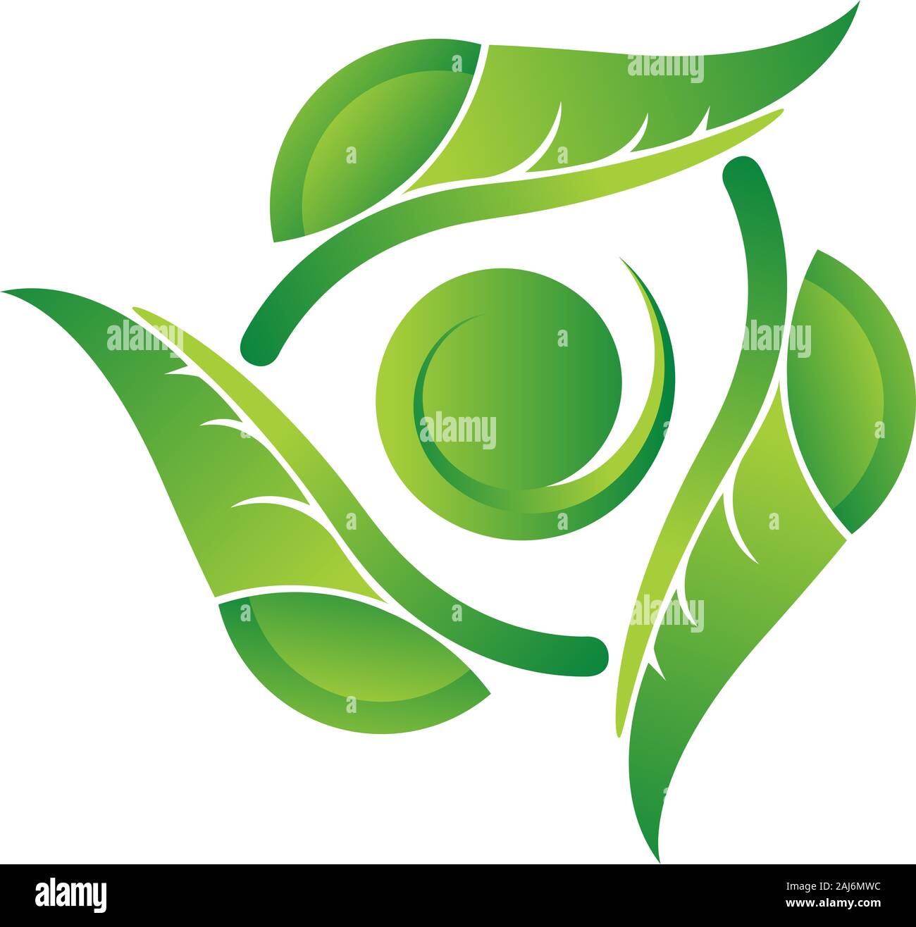 logo de feuille Banque D'Images