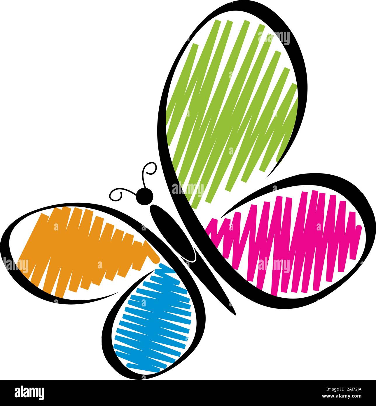 logo de papillon Banque D'Images