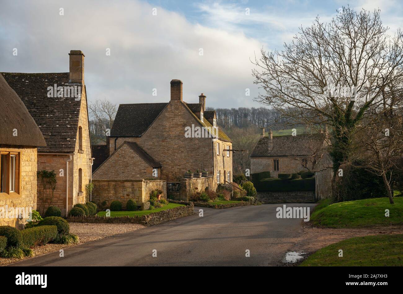 Cottages at Large Campden, Cotswolds, Gloucestershire, Angleterre Banque D'Images