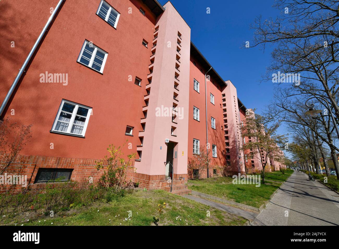 Wohnhaus, Fritz-Reuter-Allee, Hufeisensiedlung, Britz, Neukölln, Berlin, Deutschland Banque D'Images