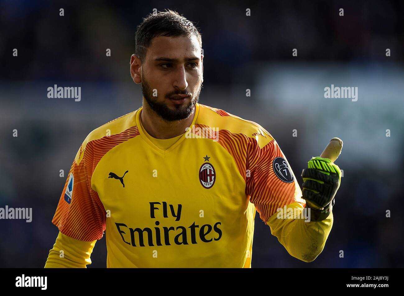 Bergame, Italie. 22, décembre 2019 : Gianluigi de salutations distinguées l'AC Milan au cours de la série de gestes d'un match de football entre l'Atalanta BC et AC Milan. Atalanta BC a gagné 5-0 sur l'AC Milan. Credit : Nicolò Campo/Alamy Live News Banque D'Images