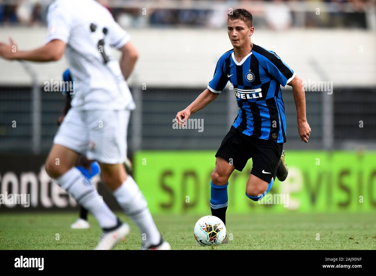 Lugano, Suisse. Juillet 14, 2019 : Sebastiano Esposito de l'Internazionale FC en action lors de la pré-saison match amical entre le FC Lugano et le FC Internazionale. Internazionale FC 2-1 sur le FC Lugano. Credit : Nicolò Campo/Alamy Live New Banque D'Images