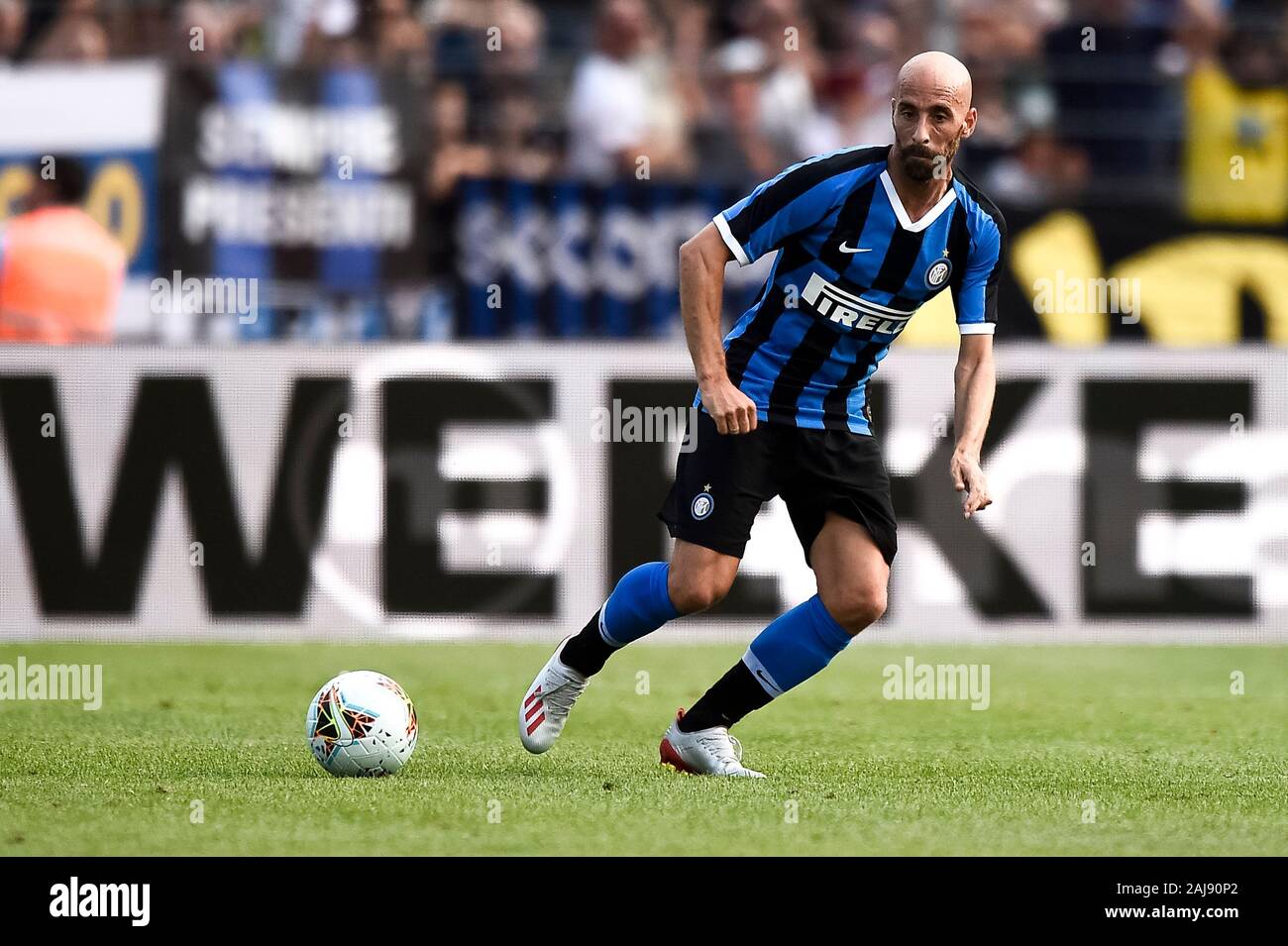 Lugano, Suisse. Juillet 14, 2019 : Borja Valero de l'Internazionale FC en action lors de la pré-saison match amical entre le FC Lugano et le FC Internazionale. Internazionale FC 2-1 sur le FC Lugano. Credit : Nicolò Campo/Alamy Live New Banque D'Images