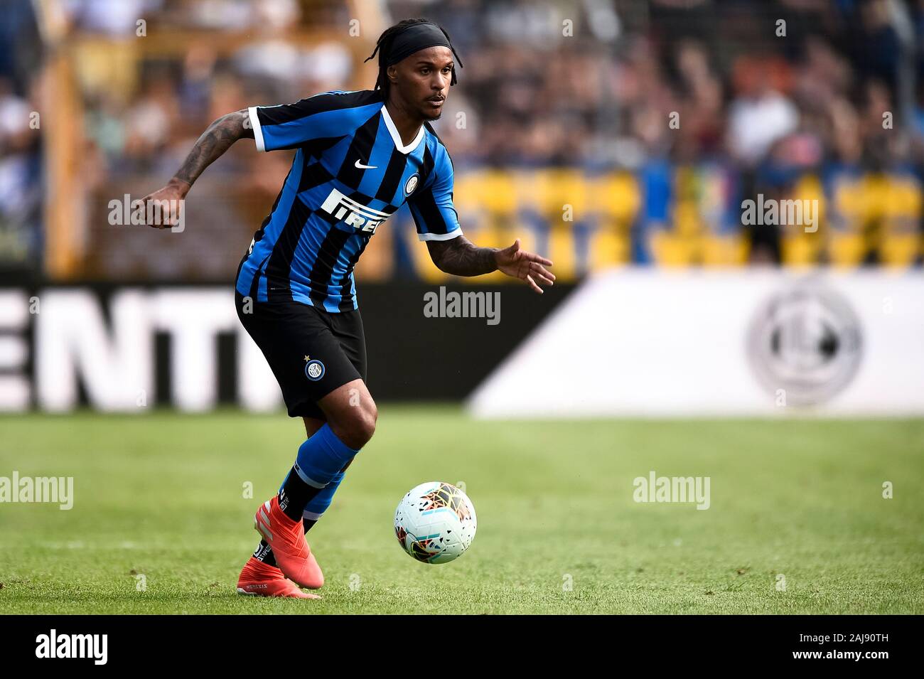 Lugano, Suisse. Juillet 14, 2019 : Valentino Lazaro du FC Internazionale en action lors de la pré-saison match amical entre le FC Lugano et le FC Internazionale. Internazionale FC 2-1 sur le FC Lugano. Credit : Nicolò Campo/Alamy Live New Banque D'Images
