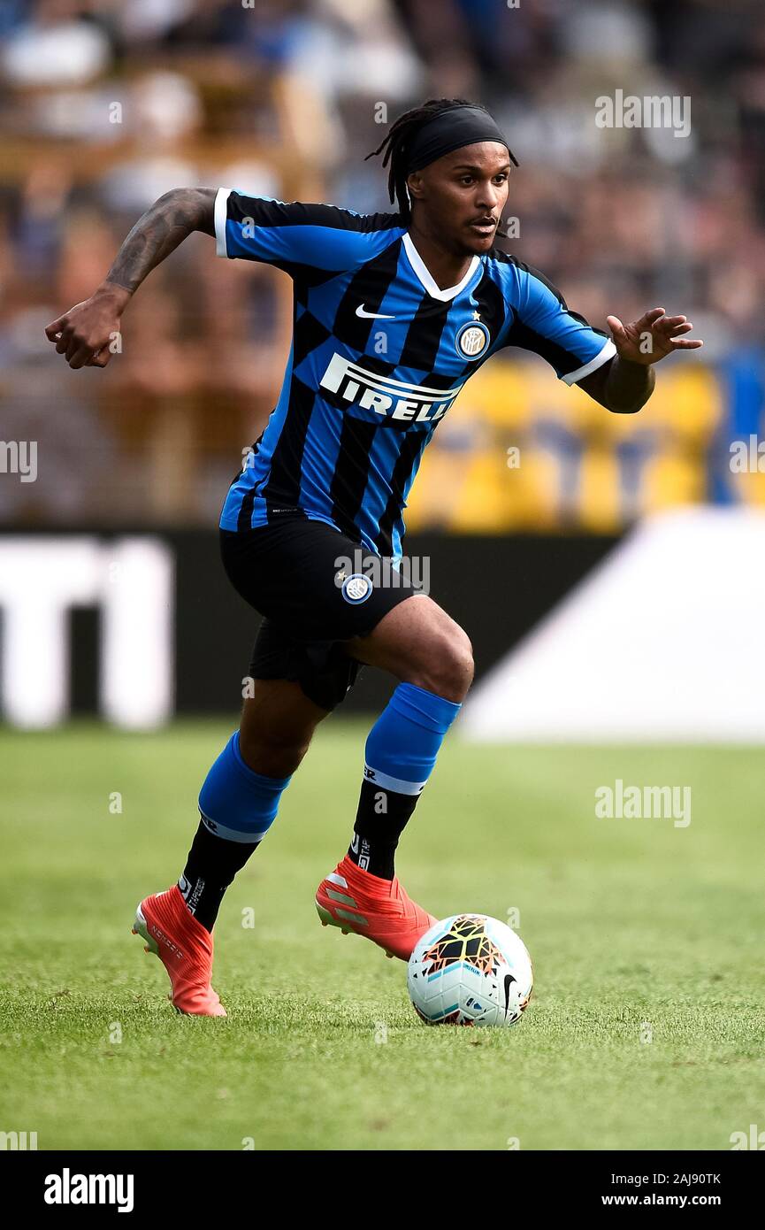 Lugano, Suisse. Juillet 14, 2019 : Valentino Lazaro du FC Internazionale en action lors de la pré-saison match amical entre le FC Lugano et le FC Internazionale. Internazionale FC 2-1 sur le FC Lugano. Credit : Nicolò Campo/Alamy Live New Banque D'Images