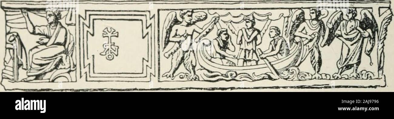 Monuments historiques de l'église primitive . acticinterest qui a alors commencé à se faire sentir dans la région de Christian art.Ce nouvel intérêt reflète le caractère religieux de l'en-struction de cette période, représenté par le com-mentaries biblique et des homélies qui ont alors commencé à former le ofecclesiastical stock littérature. Ces nouveaux thèmes de l'art sont trop vari-uo pour être facilement classés, et ils peuvent être remarqué seulement-inci dentaire au cours de la description de certains des monuments. mostnotable Ici il est nécessaire de mentionner que thefact que pour nos seigneurs les miracles, et pour les autres scènes dans whichhe w Banque D'Images