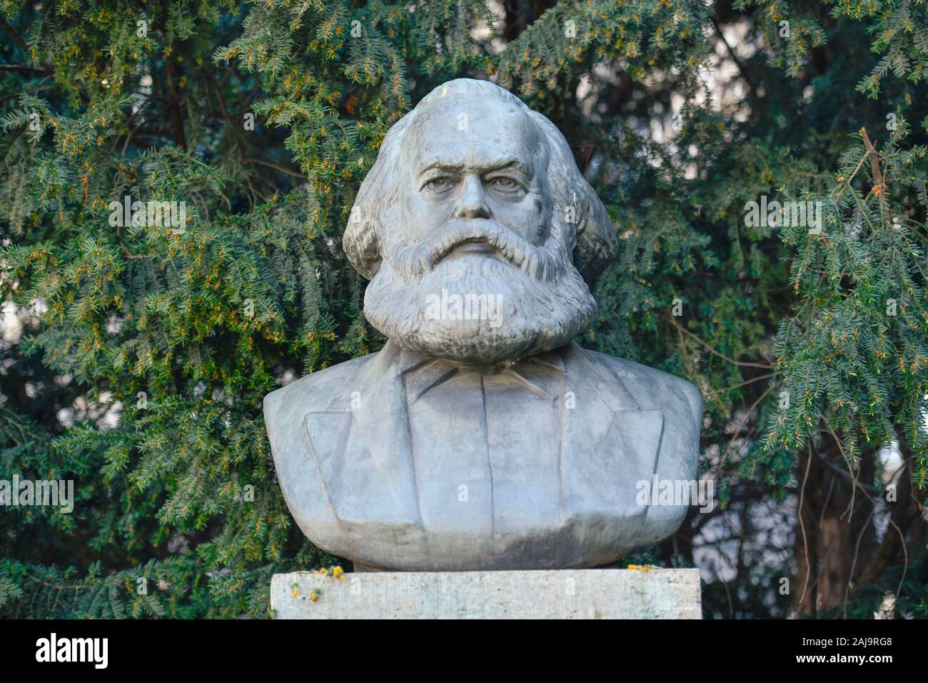 La Karl-Marx-Denkmal, Strausberger Platz, Friedrichshain, Berlin, Deutschland Banque D'Images