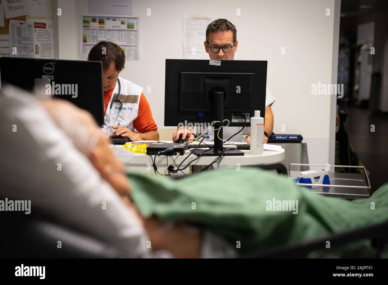 Urgences adulte d'un centre hospitalier Banque D'Images