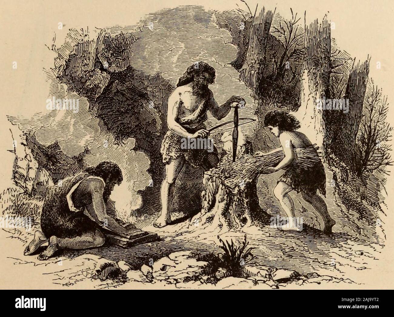 Une histoire populaire des États-Unis : à partir de la première découverte de l'hémisphère occidental par les hommes, à la fin du premier siècle de l'union des Etats ; précédé d'une esquisse de la période préhistorique et l'âge de l'amas builders . ons, pour la possession de ces premiers hommes doute-moins soutenu avec le lion des cavernes, l'ours des cavernes, et la grotte-hyène;par le bord de la mer l'Kjokken-Moddings du Danemark ; le hutsof dans la région du lac où ils ont mis de l'eau entre eux-mêmes et alldanger de bêtes sauvages ou d'autres ennemis, leur histoire est lue en thesimple met en œuvre de l'infan Banque D'Images