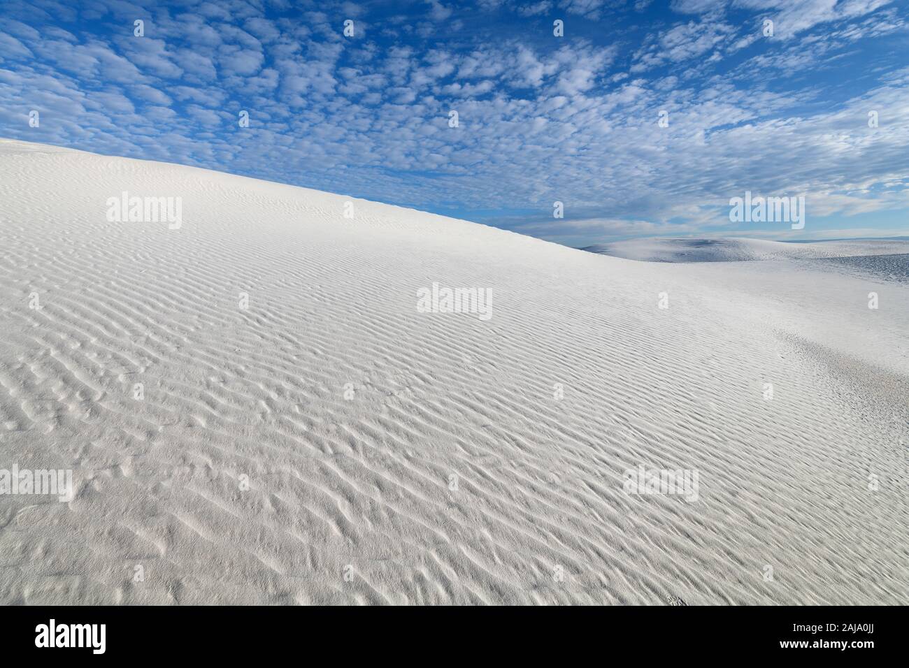 Les ondulations du sable dans les dunes au White Sands National Monument près de Alamogordo, Nouveau Mexique Banque D'Images
