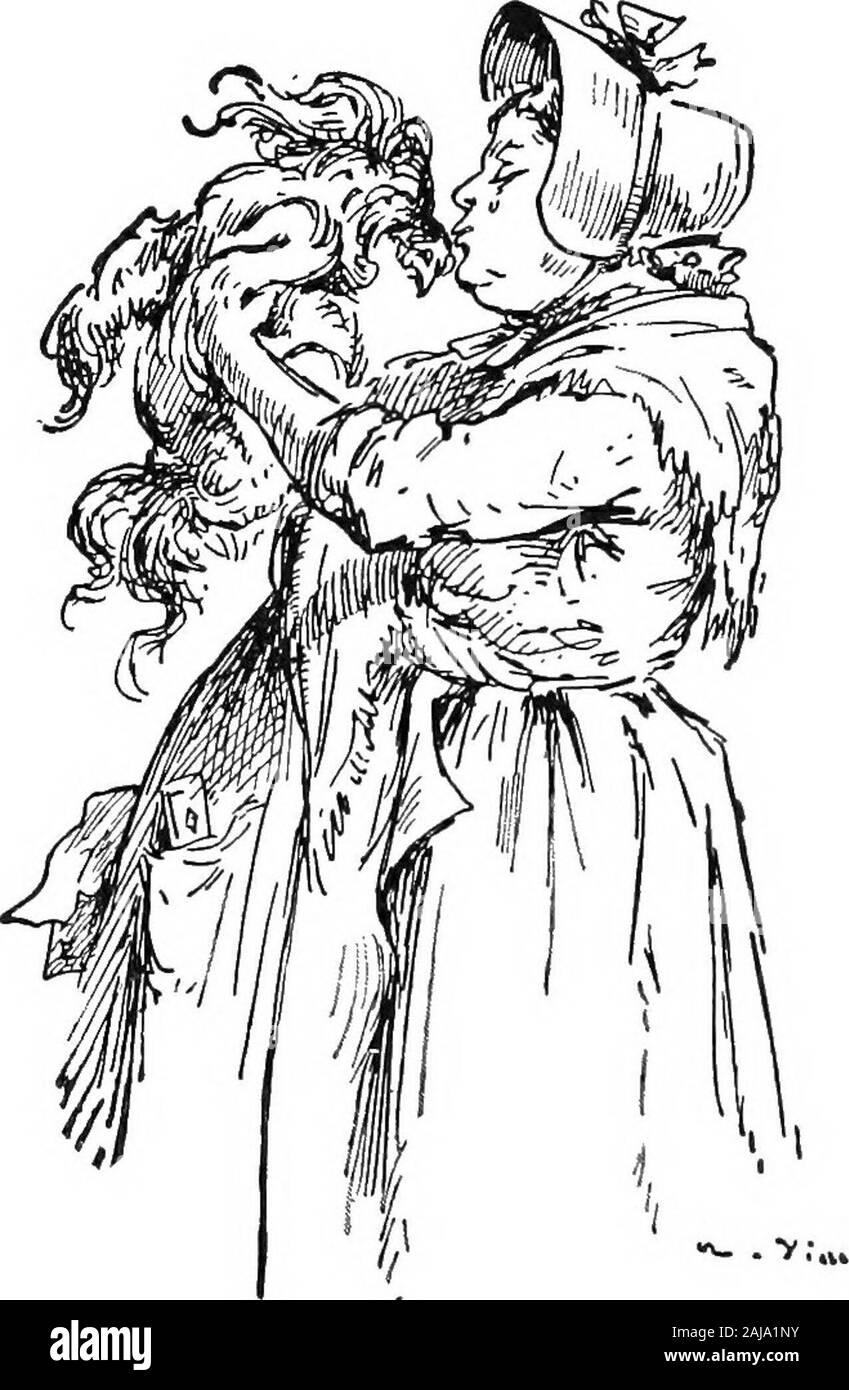 Le garçon aux cheveux bouclés . -F :, Mlle Booum apporte à la mère Etienne tente de cirque. La séparation 59 américain, vous n'avez qu'à le signer. Dulyprepared et un reçu est remis à la mère Etienne, qui dans un tremblinghand ajouté sa signature et un s'épanouir. Je knowthat dont elle n'a même pas l'embellir avec une énorme tache d'encre. Puis Mlle Booum se baissa et prit délicatement sous son armYollande, qui curieusement n'a fait aucune résistance.. Oh merci, merci de m'embrasser à nouveau, et, des larmes dans hereyes. Etienne mère tendrement enlacés la Cochinchine. On prendra grand soin de Yollande, ne vous ? Vous sen Banque D'Images