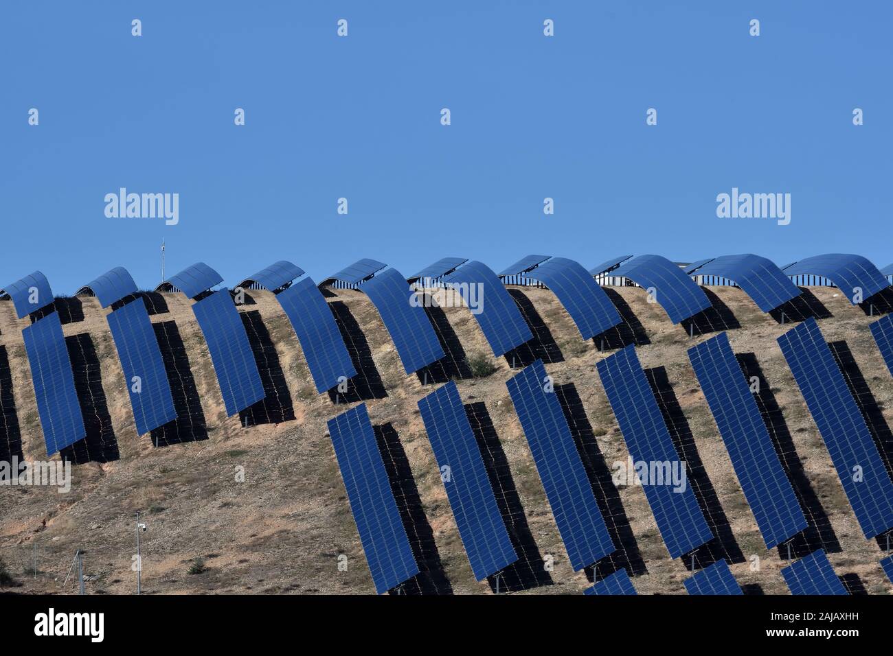 L'énergie propre (panneaux solaires) dans les domaines de l'Andalousie Banque D'Images