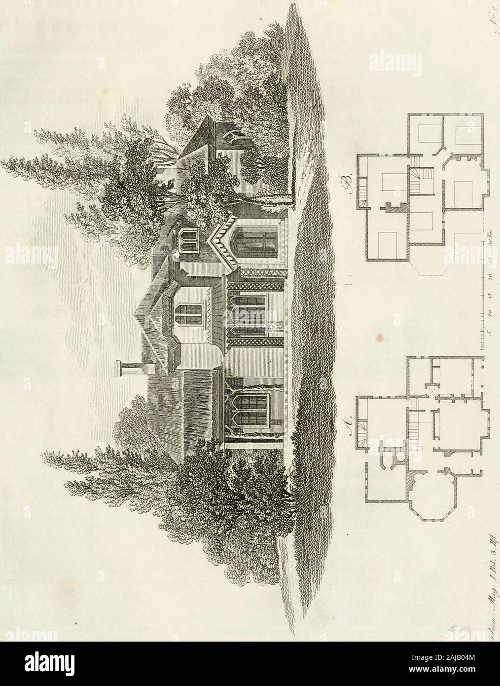 Ideen-Magazin für Architecten, Künstler und Handwerker . mais il ajoutequelle est fort agréable pour la distribution des ap- partemens ; il a sans doute raison relativement à cer-taines situations de jardins, mais il ne convient-né anmoins de la commander comme devant être gé-néralement her forever home. Ce bâtiment établi sur un fondement de pierres de tailleconsiste au rez de chaussée, l'ONU l'UE perron composéde quatre dégrés à nn Péristyle belonging to entities not subject to the ornéde quatre colonnes dordre joiiique, formant un vesti-bule", rond ouvert et saillaul ; fils diamètreà 14pieds.Sur la droite de ce vestibule, on trouve le Banque D'Images