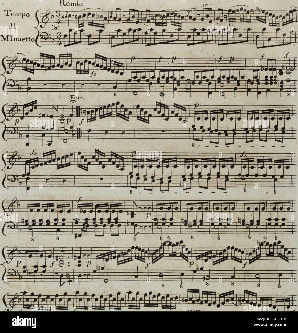 Six sonates pour la harpe avec accompagnement d'un violon ou flûte obligée, tres faciles a éxécuter, elles peuvent aussi se jouer seules d'autant qu'elles contiennent beaucoup de petits airs .. je ?/ f - -C sinorz M v Banque D'Images