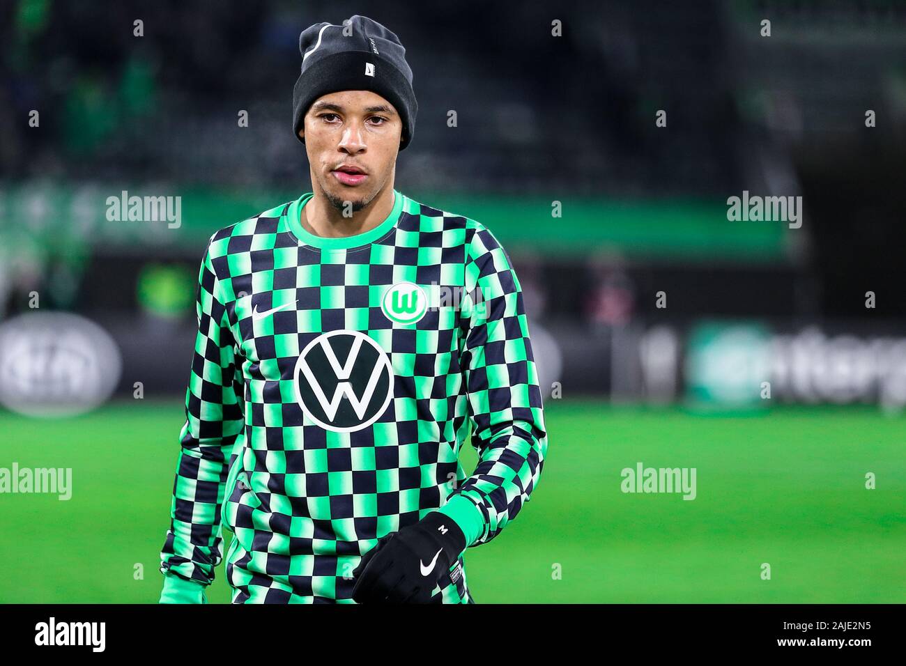 Wolfsburg, Allemagne, le 12 décembre 2019 : football player William de VfL Wolfsburg quelques minutes avant que l'UEFA Europa League Banque D'Images Wolfsburg, Allemagne, le 12 décembre 2019 : football player William de VfL Wolfsburg quelques minutes avant que l'UEFA Europa League Banque D'Images
