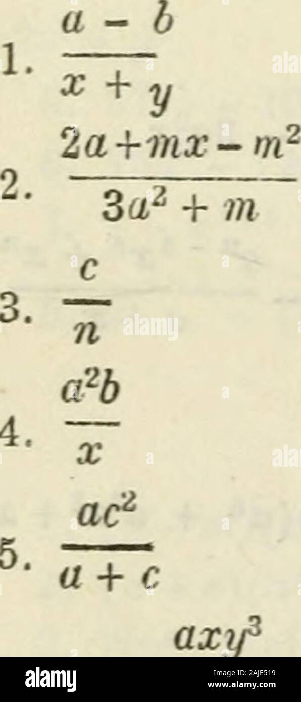 Elements De L Algebre Concu Pour L Utilisation De La Grammaire Et Des Ecoles Communes 8 Un X 1 3 6 Xy Ma M 9 A Exercice 1