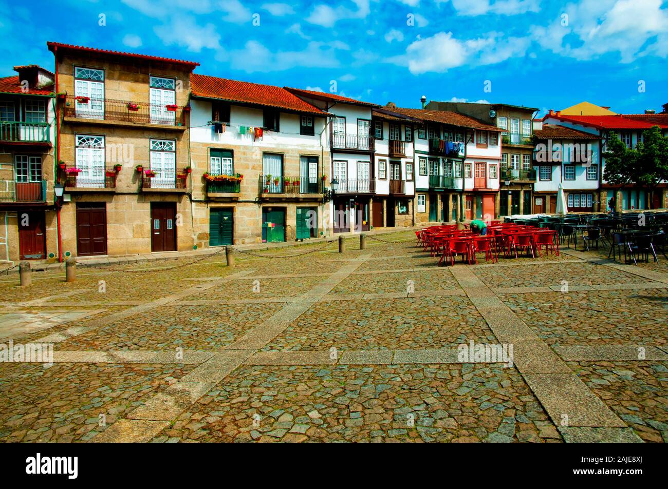 "Praca de Sao Tiago" - Guimaraes - Portugal Banque D'Images