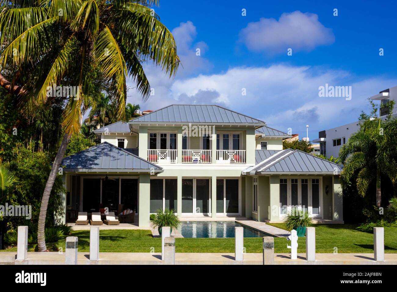 Hôtel particulier de luxe exclusif dans le cadre de Fort Lauderdale Banque D'Images