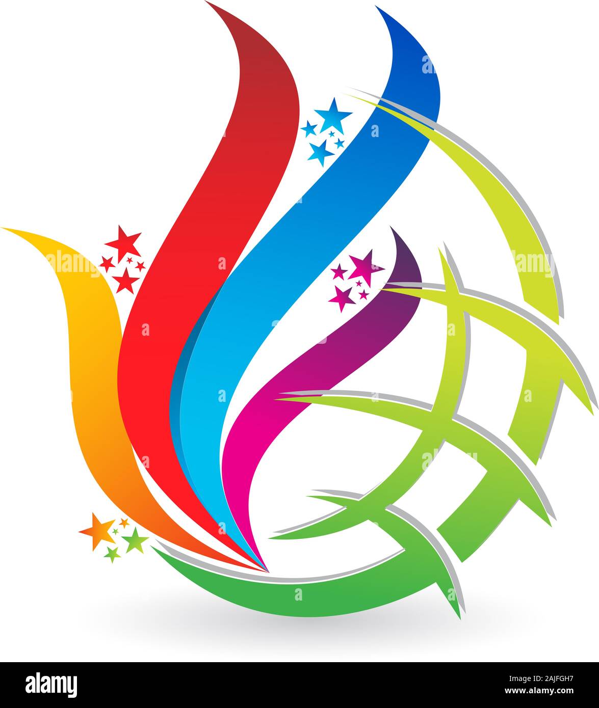 logo réchauffement de la planète Banque D'Images