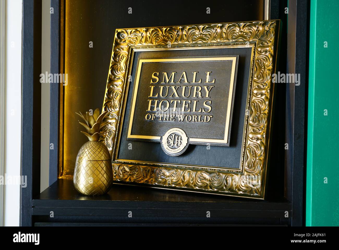 PENANG, MALAISIE -6 nov 2019- Avis de l'hôtel Edison George Town, un hôtel de charme dans une ancienne demeure coloniale dans la ville historique de George Town, Penang, m Banque D'Images