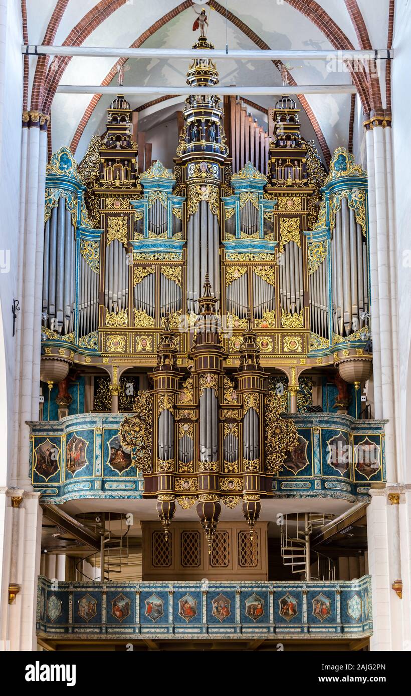 Riga, Lettonie : orgue de la Cathédrale du Dôme (orgue) est l'un des plus importants au monde, construit par la firme allemande Walcker et fils Banque D'Images