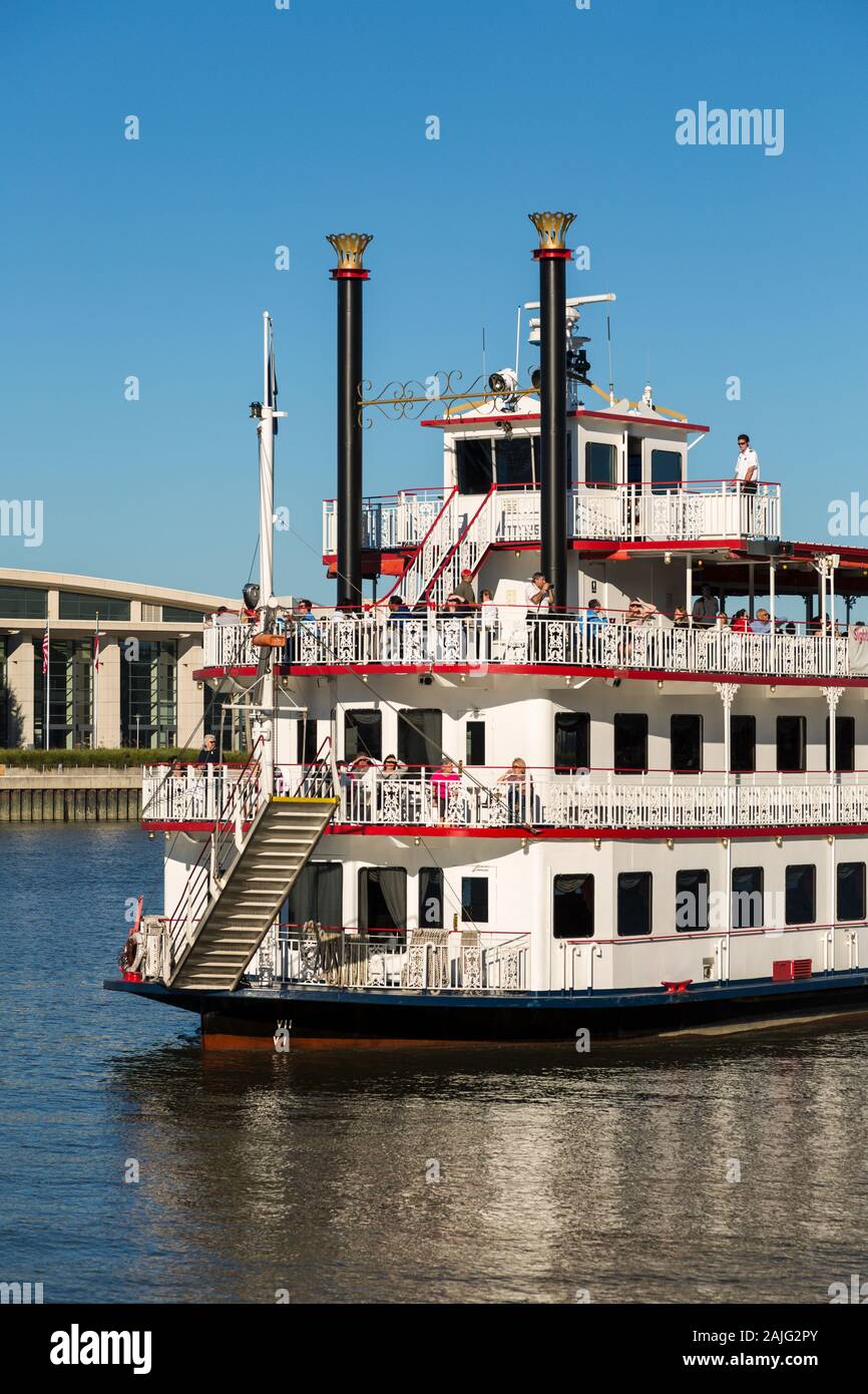 Bateau de Savannah, Géorgie Queen, Savannah, GA, États-Unis d'Amérique Banque D'Images