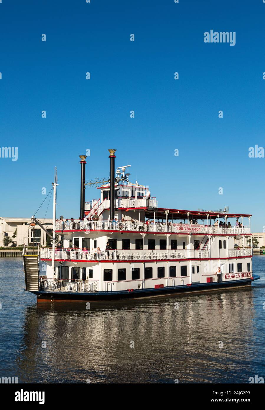 Bateau de Savannah, Géorgie Queen, Savannah, GA, États-Unis d'Amérique Banque D'Images