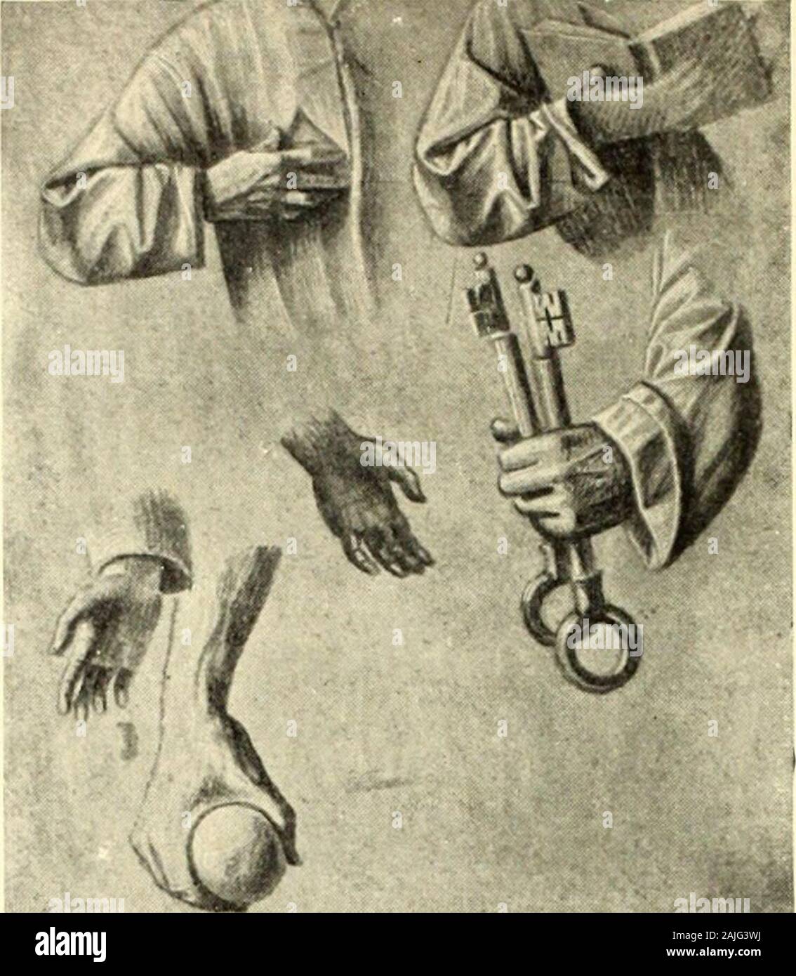 Vittore Carpaccio : la vie et l'œuvre du peintre . VITTORE CARPACCIO. LA MORT DE LA VIERGE (MUSÉE CIVIQUE, Ferrare). (Voir pages 237 et 238.) >re Carpaccii Planche sg.Page 238.. VITTORE CARPACCIO. ÉTUDES DE L'ALIMENTATION SECTEUR (AUX UFFIZI, Florence). [Voit page 2j ; Banque D'Images