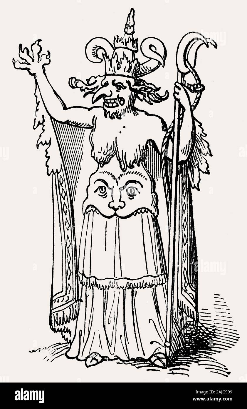 Imprimer à propos satiriques le Pape Alexandre VI, Rodrigo Borgia, 1431 - 1503 Banque D'Images