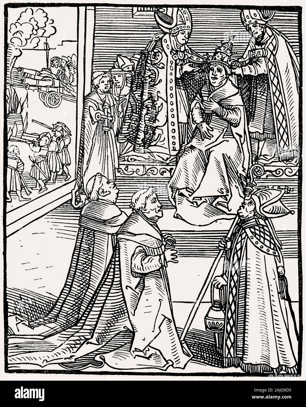 Christi und Antichristi passionnelle par Lucas Cranach l'ancien, 1521, Wittenberg Banque D'Images