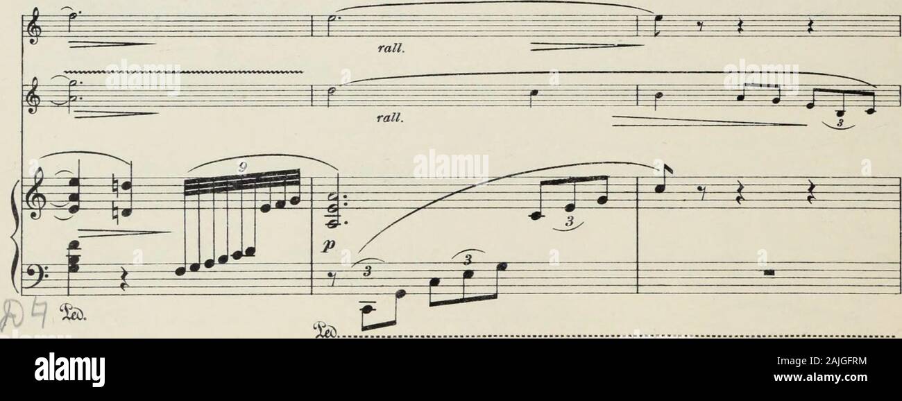 Suite pour flûte, violon et harpe, ou deux violons et piano  = Suite pour flûte, violon et harpe, ou deux violons et piano, op 6 . J. WC. 206. 9 Je ©Tempo I. ^^ ptu rail. ^ m i mf espress. ^ ^ 1 V t i 3 ^ J. J4 j. jj. ^^ j /7JM rail. tnp ©Tempo I. Banque D'Images