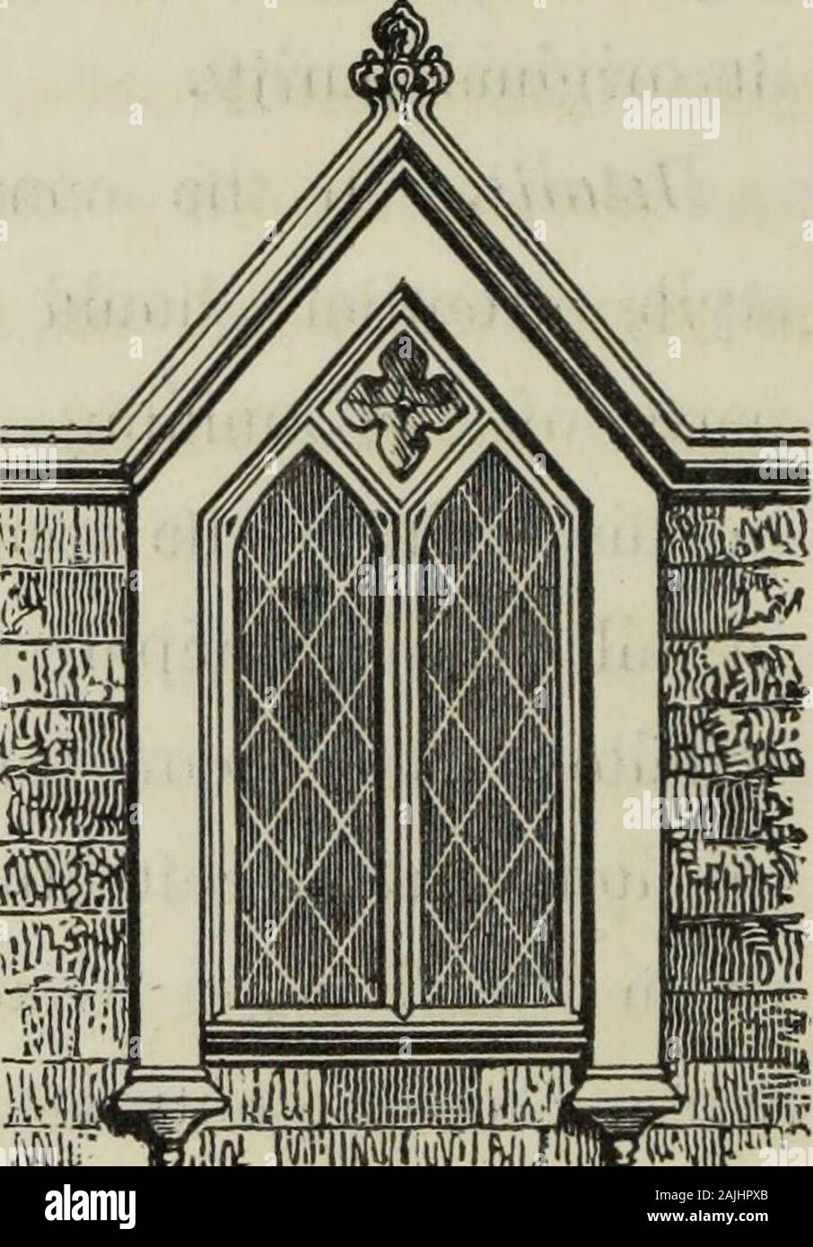 Résidences chalet : ou, une série de modèles de maisons rurales cottages et villas, chalets et leurs jardins et terrains adaptés à l'Amérique du Nord . [Fig. 23.] .[Fig. 24.] de la façade. Pour la section et le plan de lavis de windows, voir fig. 12, de la section I. La conception ou le profil de l'étiquette, ou linteau de la fenêtre, est montré dans Fig. 25 ; et que de faire face à des thewall Fig. 26 ; à la fois à l'échelle de la moitié Banque D'Images