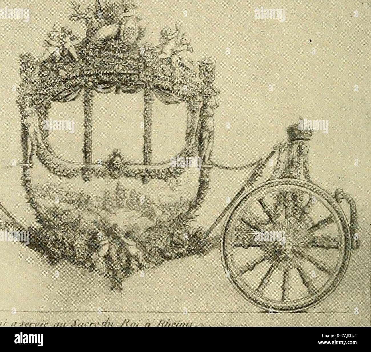 Satire et symbole de la Révolution française . ^ ^^j r-/--- a. 22 La Révolution française ; tout en dessous sont des textes et les emblèmes de la gloire de la paire. L'assignation de l'Etats-généraux était ¥^. Planche 4. L'entraîneur ornés de symboles dans lequel Louis XVI wentto son couronnement en 1774. publié le 24 janvier 1789, et la date a été finallyset 5 mai de la même année. Arrêt à Versailles ! C'était le cri qui nowrang à travers la France et les artistes ont été inspiredby le thème. Le roi s'était rendu à sa corona-tion dans un bus décoré avec des symboles-Francepointing la voie, requérantes Banque D'Images Satire et symbole de la Révolution française . ^ ^^j r-/--- a. 22 La Révolution française ; tout en dessous sont des textes et les emblèmes de la gloire de la paire. L'assignation de l'Etats-généraux était ¥^. Planche 4. L'entraîneur ornés de symboles dans lequel Louis XVI wentto son couronnement en 1774. publié le 24 janvier 1789, et la date a été finallyset 5 mai de la même année. Arrêt à Versailles ! C'était le cri qui nowrang à travers la France et les artistes ont été inspiredby le thème. Le roi s'était rendu à sa corona-tion dans un bus décoré avec des symboles-Francepointing la voie, requérantes Banque D'Images