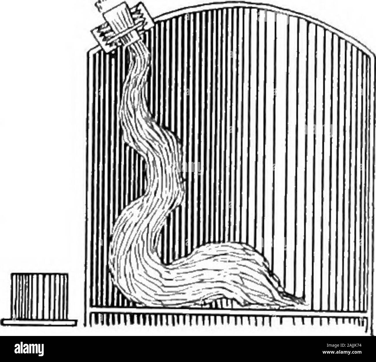 Éléments de minéralogie, cristallographie et analyse de sarbacane, d'un point de vue pratique .. . Lampe est allumée en soufflant une flamme " sur la mèche. Quand wellcharred, la mèche est trimmedparallel avec précaution à la porte en laiton. Fletcher Lampe.-la-lampe tuyau Fletcher, fig. 293, donne une bonne satisfaction-tion, et une forme modifiée, la combustion de solidfats, de suif ou de paraffine, est especiallyadapted pour le travail sur le terrain. Prend en charge de charbon de bois, plâtre, etc.. . Chaycoal-Charbon de bois fabriqué à partir de bois mou, comme le saule orpine, sert de support pour la substance et recevoir les orsublimates manteaux qui pourraient se former, et, je Banque D'Images