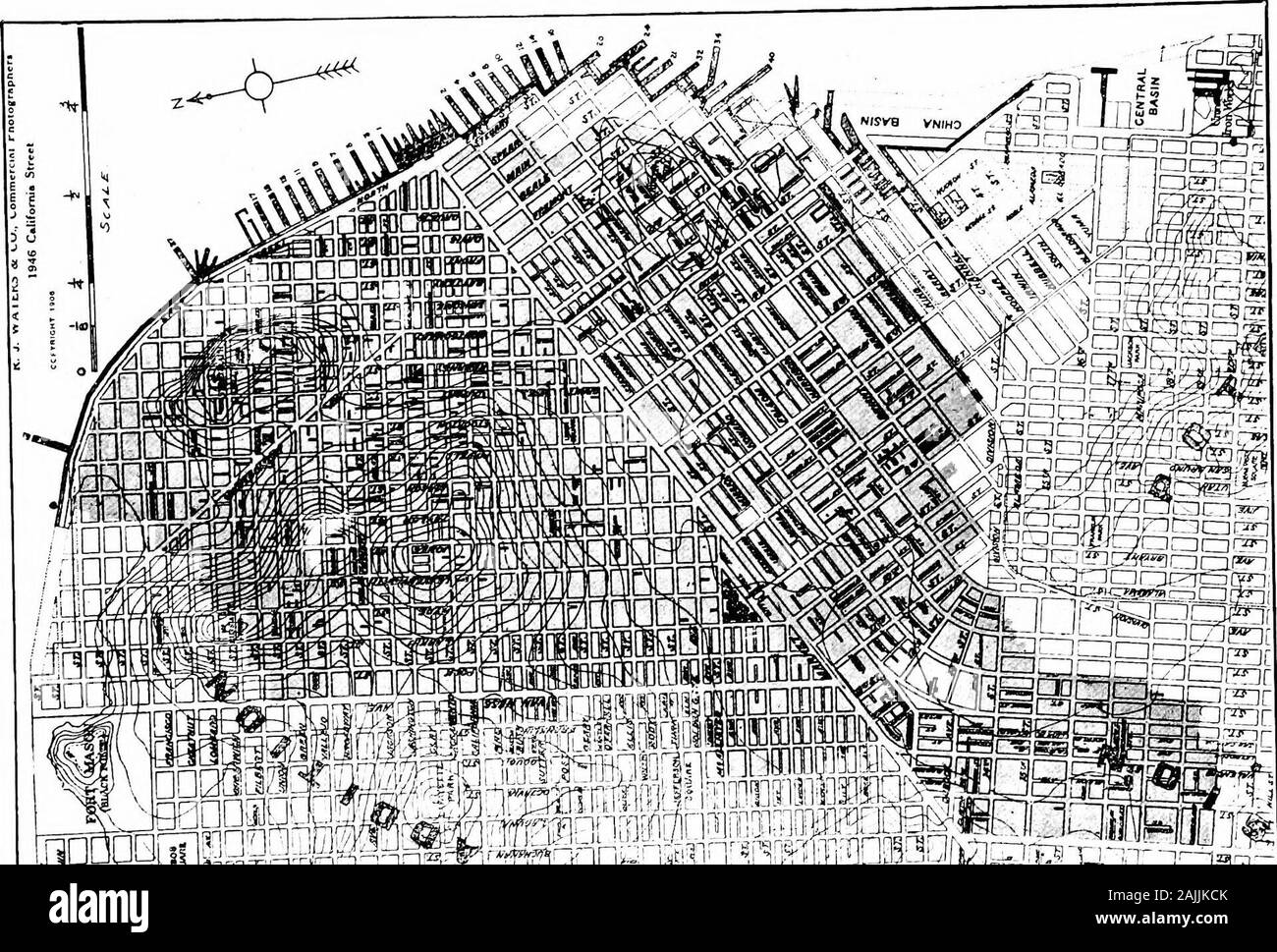 Le tremblement de terre de San Francisco et le feu ; une brève histoire de la catastrophe ; un exposé des faits et des phénomènes qui en résultent, avec référence spéciale à l'efficacité des matériaux de construction, les leçons de la catastrophe . t ? RAXOJ{^ Compte tenu de l'AMIC partie de la San Francisco quartier brûlé contenant les bâtiments à l'épreuve des pneus. 17, l'Hotel Saint François (et nouvelle annexe dans le cadre de con-struction), angle des rues Powell et Geary, opjiositeUnion Square. Est. Hotel Alexander, Geary Street entre Powell et MasonStreets. 19. Inondation James P.uil&lt;lin, angle des rues Powell et Market. 20. Hotel Hamilton, JE Banque D'Images