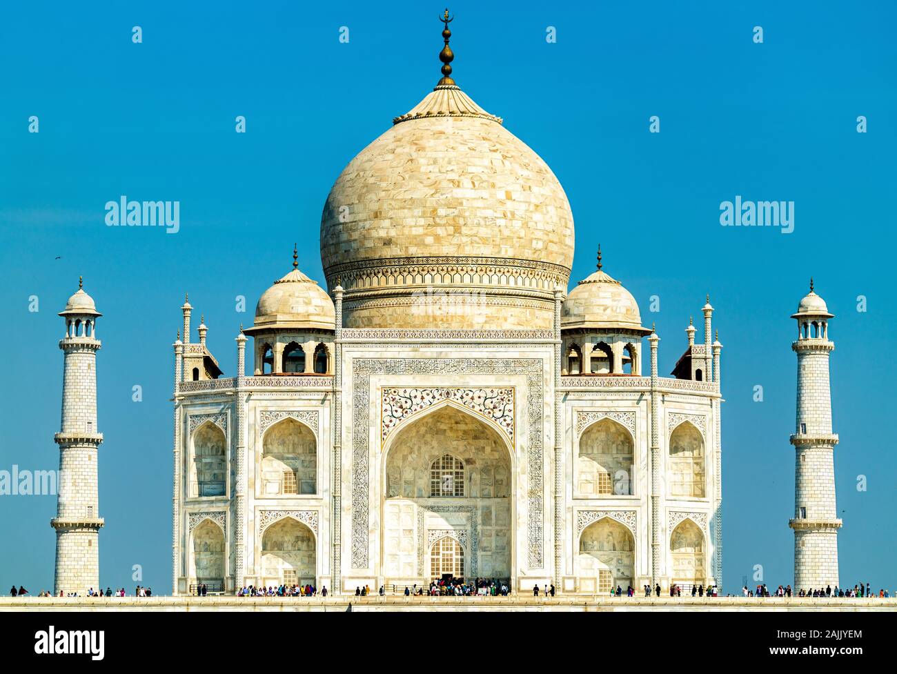 Le Taj Mahal, le monument le plus célèbre de l'Inde. Agra - Uttar Pradesh Banque D'Images
