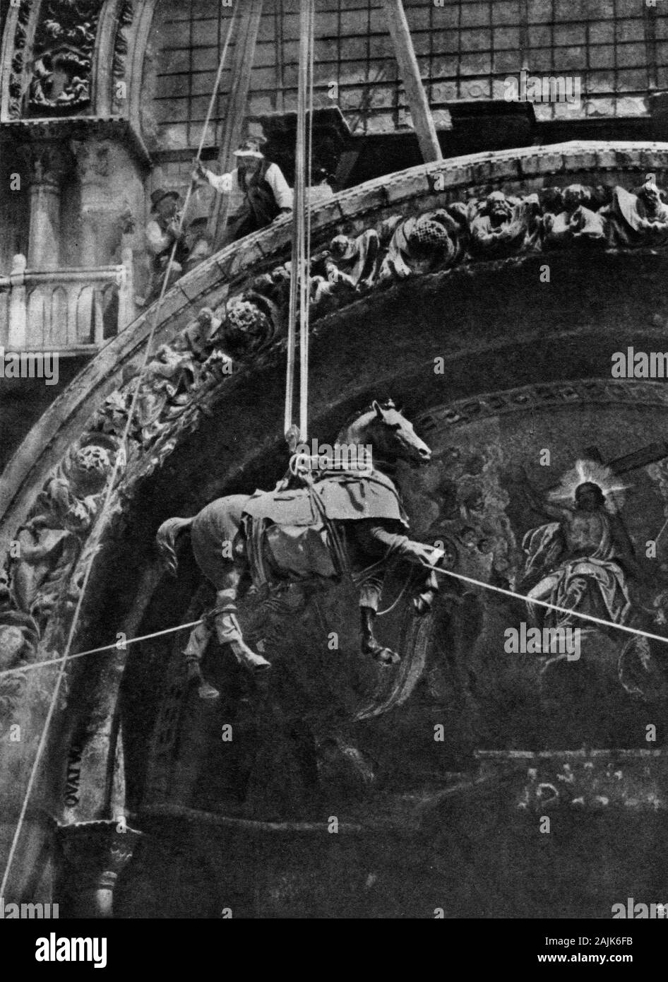 Prendre en bas de l'église Saint-Marc, chevaux à Venise // La Première Guerre mondiale, Italie Banque D'Images