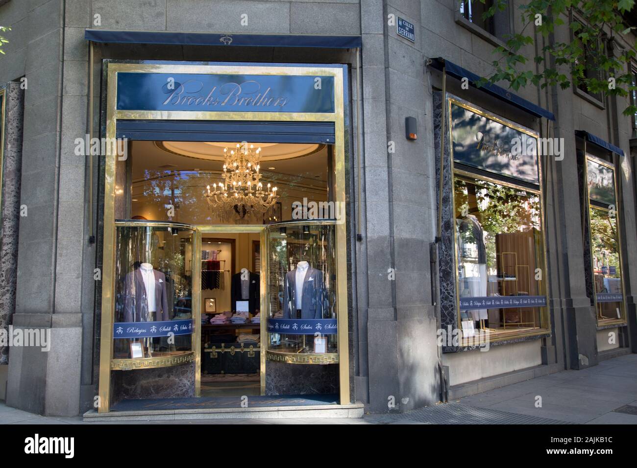 Brooks Brothers Store, Rue Serrano ; Madrid, Espagne Banque D'Images