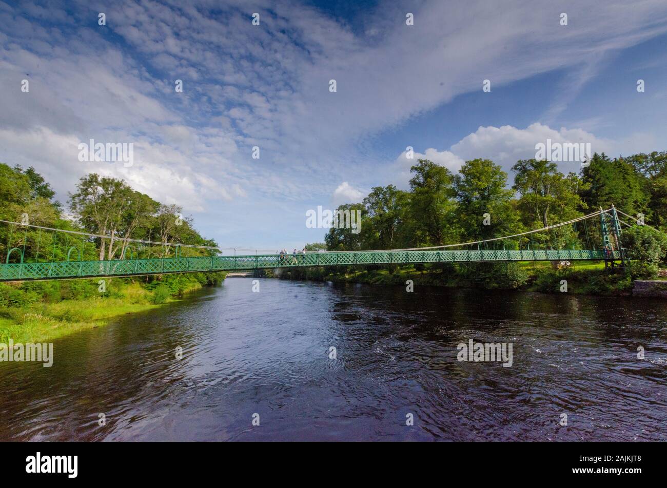 Pont pied sur la rivière Tay à Pitlochry Perthshire Scotland UK Banque D'Images