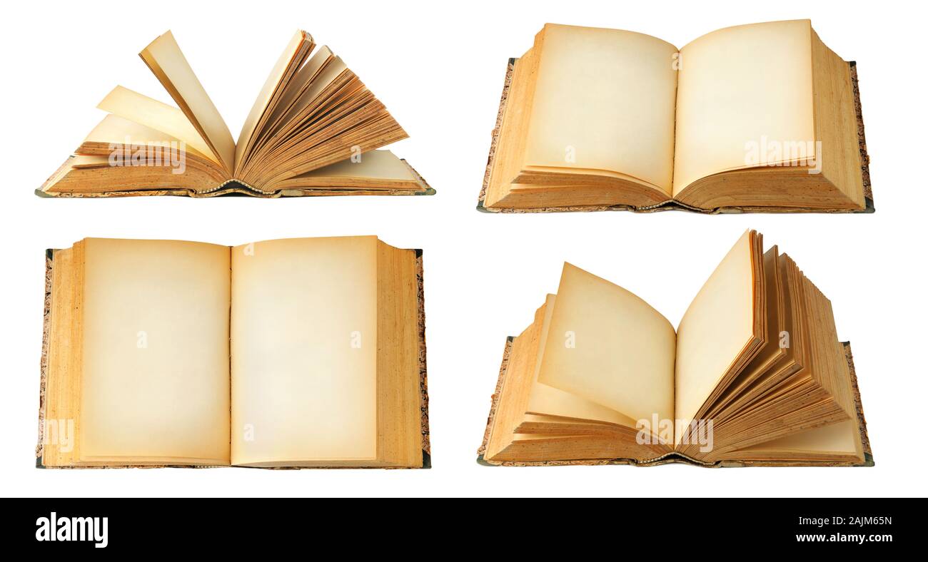 Ouvrir de vieux livres Banque d'images détourées - Alamy