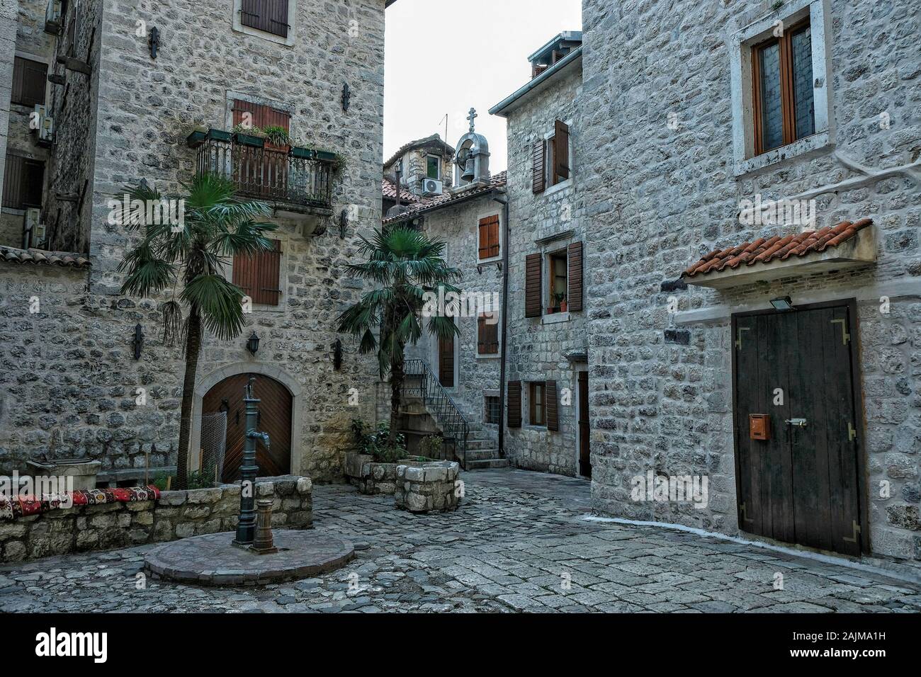 La Ville De Kotor. Rues du vieux Kotor au Monténégro. Banque D'Images