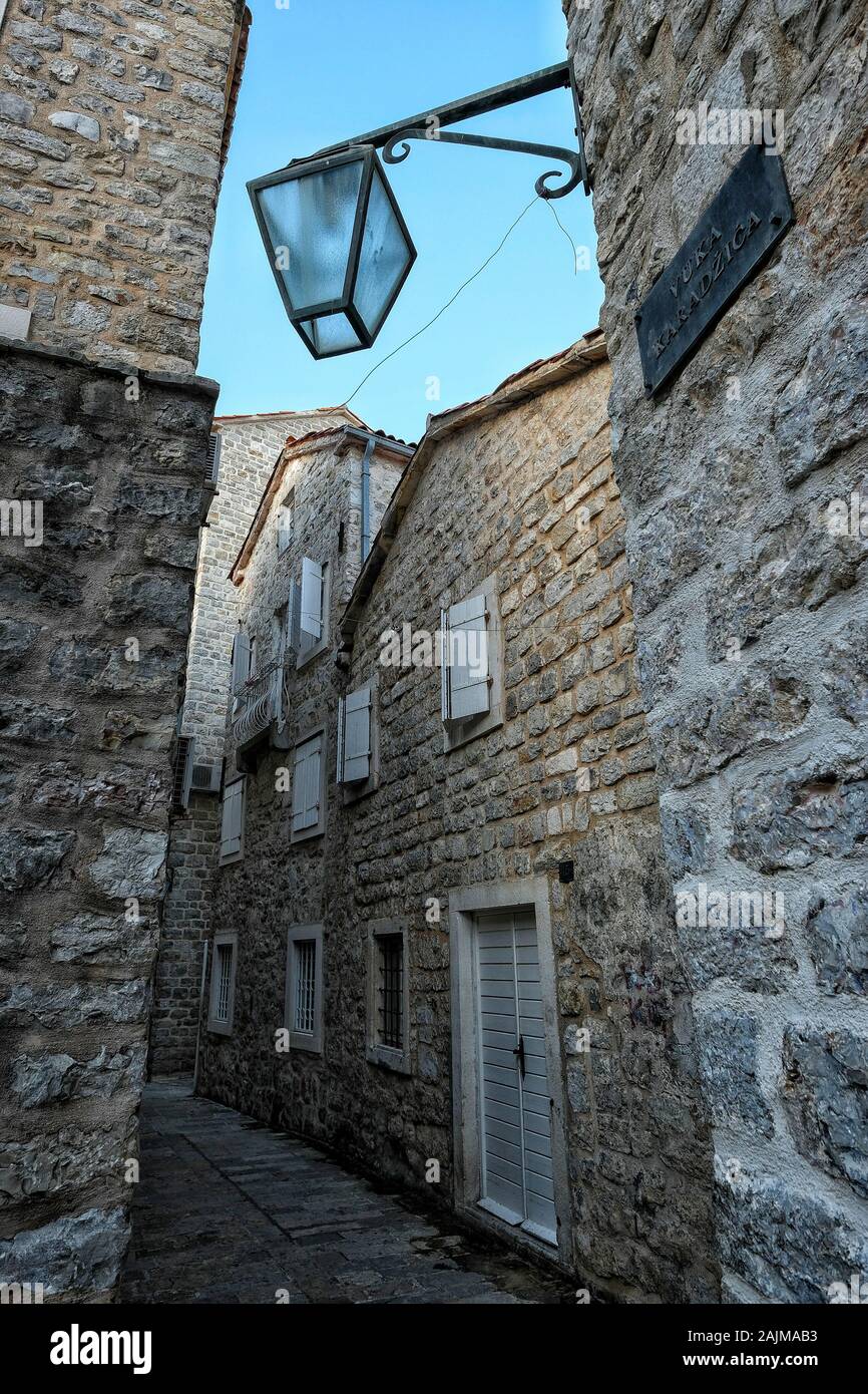 Vieille Ville Budva, Monténégro. Banque D'Images