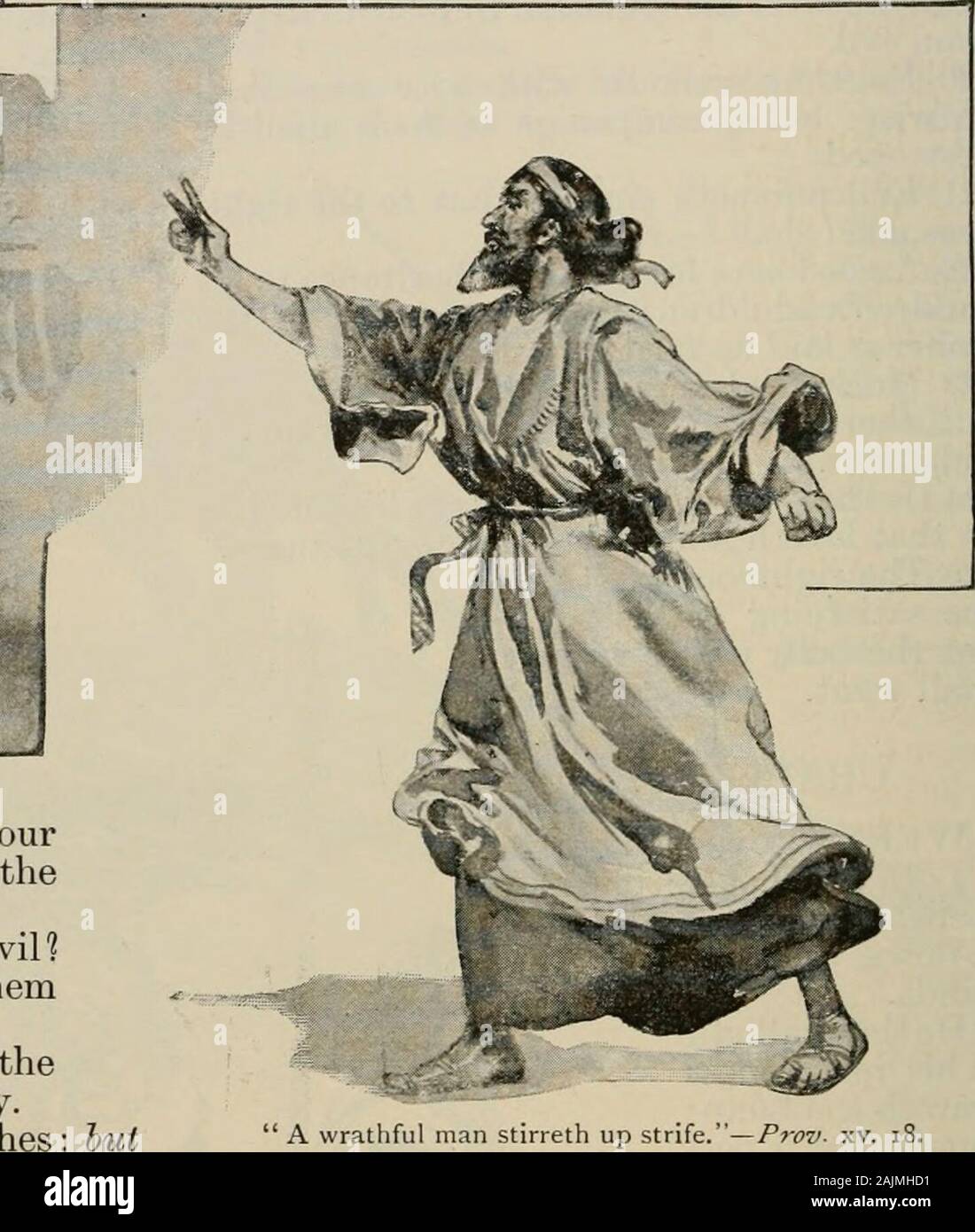 La Bible de l'art, comprenant l'Ancien et du Nouveau Testament : avec de nombreuses illustrations . le mal ?, mais la miséricorde et la vérité sera à themthat point bon. 23 tout travail est le profit : mais thetalk de la disette qu'à l'indigence. 24 La couronne du sage est leur richesthe la folie des sots est folie. 25 Le témoin véridique délivre des âmes, mais adeceitful dit des mensonges. 26 Dans la crainte du Seigneur est forte confi-ance : et ses enfants ont un ofrefuge. 27 La crainte de l'Éternel est une fontaine de vie, pour détourner des pièges de la mort. 28 Dans la multitude de gens est le kingshono Banque D'Images