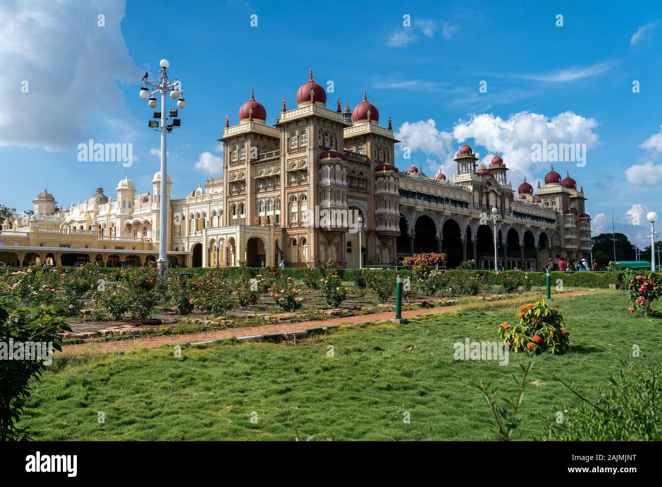 Vue de côté du Mysore Palance avec ciel bleu Banque D'Images