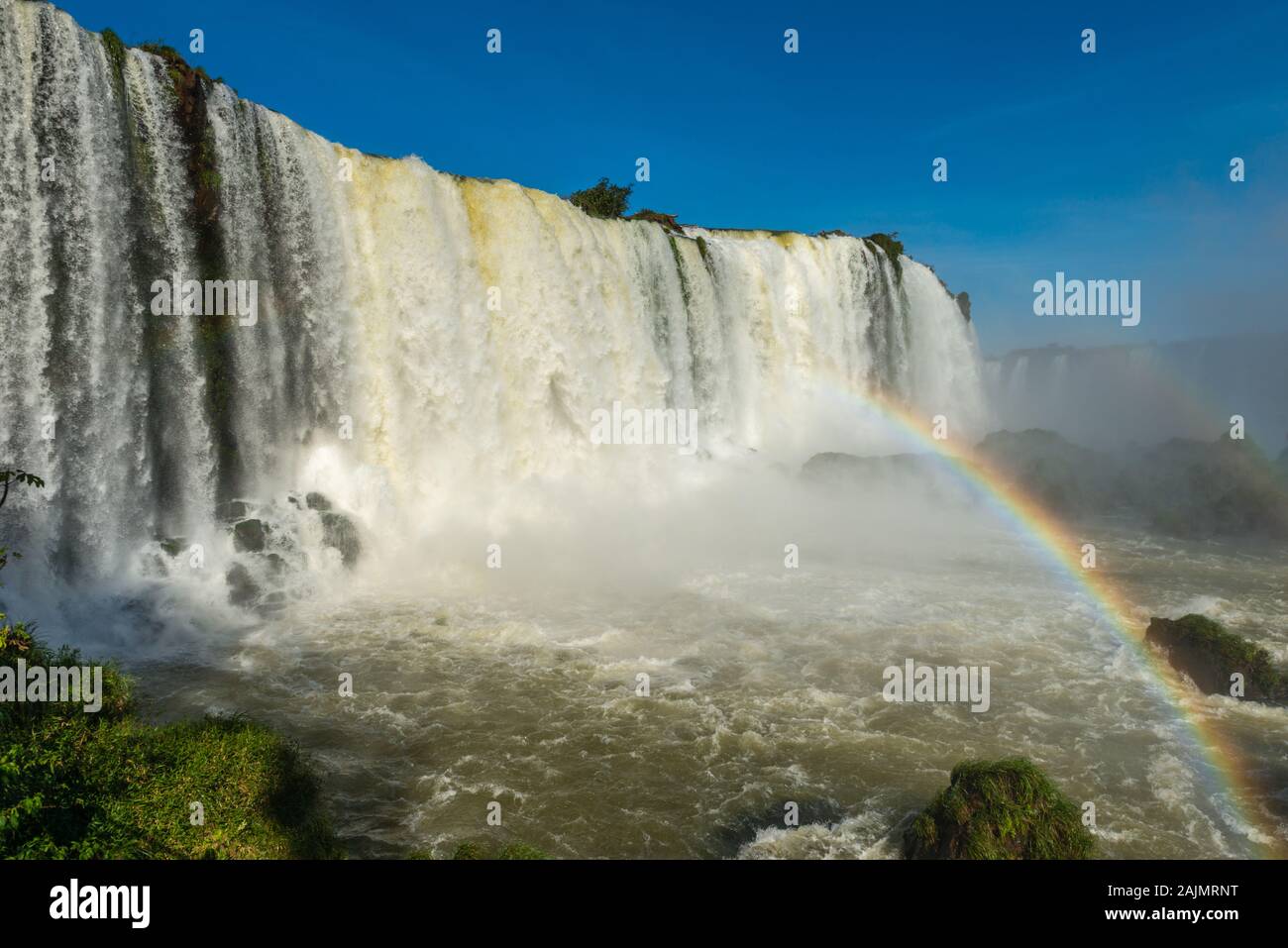 Iguacu Falls, côté brésilien, Parque National do Iguacu, Rio Grande do Sul, Brésil, Amérique Latine Banque D'Images