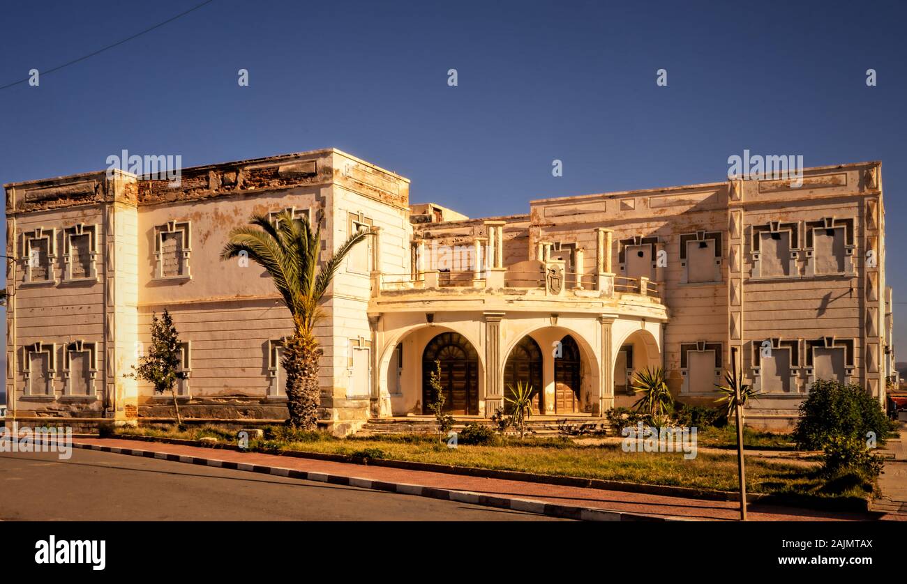 L'ancienne ambassade d'Espagne à Sidi Ifni, Maroc Banque D'Images